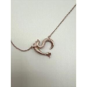 Jeulia Dancing by the Moonlight Mermaid Rose Gold Necklace Brand New